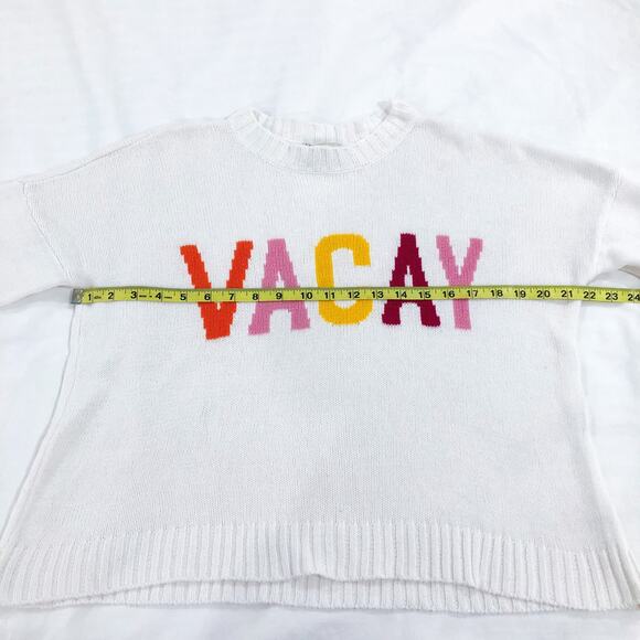 Show Me Your Mumu Cropped Varsity VACAY Sweater Small - Picture 7 of 9